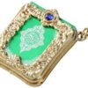Green Color Mini Arabic Quran Islamic Keychain Allah Real Paper Can Read Pendant Keyring Fashion Religious Jewelry-B0C629HDQ3