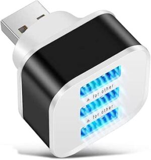 1 Pcs - 3 Ports USB Hub Portable Fast Data Transfer USB Splitter with LED Indicator for Computer Laptop Docking Station PC Accessories (Random Color)-B0BY2YQ8C1