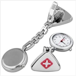 One Piece of Mai Market Store - Clip Nurse Doctor Necklace Pocket Quartz Watch Triangle Nurse Table-B0DLJ4YQC4