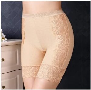 Skin, L(55kg-67.5kg) - Women Panties Seamless Safety Short Pants Women's High Waist Stretch Shorts Briefs Slimming Underwear Woman Summer Lingerie-B0BQSTB18V