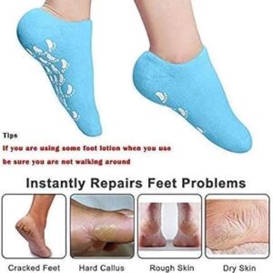 Silicon Socks Heel for Crack (1 Pair) Spa Gel Socks for Women and Men, Feet Protector Crack Heel Repair Socks with Moisturizing Natural Oil and Vitamin E Repair Dry, (Black)-B0DFCFR5QV