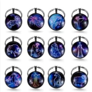 (Sagittarius) Constellations Keychain Constellation Key Rings Zodiac Sign Key Chain Pendant Jewelry Fashion Birthday Gift-B0BPN6L82B