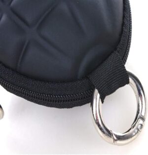 [11 * 6 * 5CM - 1Pcs] Keychain holder Small Tactical EDC Pouch Wallet Bag Portable Key Coin Purse Waist Fanny Pack with Hook Earphone Bag Mini Key Holder Pouch for Hunting (Silver)-B0DCPPJ51D
