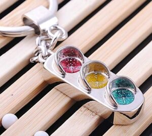 keys chain traffic light of Bright nickel-B091BM7WCP