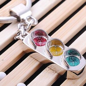 511DItTRIlL._AC_ keys chain traffic light of Bright nickel-B091BM7WCP
