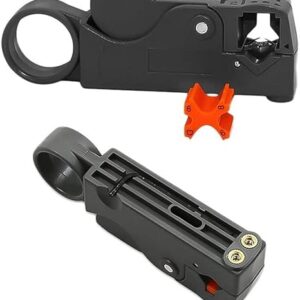 Automatic Stripping Pliers Rotary Coaxial Wire Cable Stripper Knife Wire Stripping Crimping Pliers RG59 RG6 RG7 RG11 Repair Tool-B0BRYPTGBF
