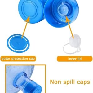 1 Pc - 55mm Water Bottle Snap On Cap Replacement 3 and 5 Gallon Non-Spill Water Jug Caps Reusable Non Spill Caps Anti Splash Peel-B0CGHVH37S