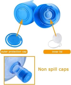 1 Pc - 55mm Water Bottle Snap On Cap Replacement 3 and 5 Gallon Non-Spill Water Jug Caps Reusable Non Spill Caps Anti Splash Peel-B0CGHVH37S