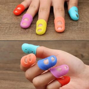 5 PCS Guitar Thumb Picks 3d Pen Mat Silicone Mitts Cover Guitar Picks Medium Hot Glue Finger Caps Finger Cot Random Color-B0D5P4PQC8