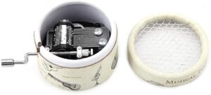 Hand Crank Music Box Mini Violin Pattern Mechanical Classic Craft Box Christmas Birthday Gift-B091D3B3FY