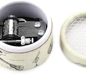 Hand Crank Music Box Mini Violin Pattern Mechanical Classic Craft Box Christmas Birthday Gift-B091D3B3FY