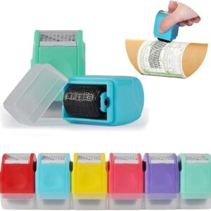 1Pcs - Identity Protection Roller Stamps - Designed for ID Anti-Theft, Privacy and Confidential Security Protection - Messy Code Wide Roller Stamp (Random Color) - B0C415661B
