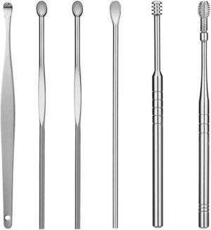 6pcs-set Stainless Steel Ear Picking Tool Set Ear Wax Remover Cleaner Ear Cleaning Spoon Ear Protector Ear Picker-B0BDWPWDTW