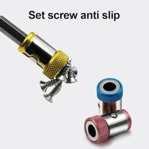 3pcs of Magnetic Bit Holder Alloy Electric Magnetic Ring Screwdriver Bit Head Holder Anti-Corrosion Strong Magnetizer for Phillip Bit (Random Color)B0BXTQ389R