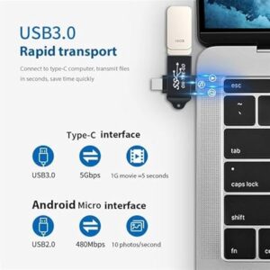 3in1 USB C to USB 3.0 OTG Converter USB 2 in 1 Type C Micro-OTG Adapter - Random Color-‎ B0CQLQP5MC