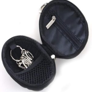 [11 * 6 * 5CM - 1Pcs] Keychain holder Small Tactical EDC Pouch Wallet Bag Portable Key Coin Purse Waist Fanny Pack with Hook Earphone Bag Mini Key Holder Pouch for Hunting (Silver)-B0DCPPJ51D