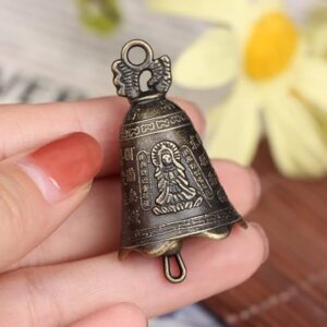 1pcs - 1Pc Antique Bell Chinese Mini Sculpture Pray Guanyin Buddha Bell Shui Feng Bell (H 3.6 CM) -B0C6VQPR6L