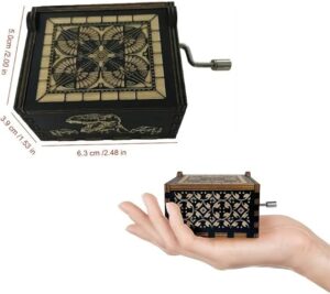 1pcs Music box Black addition Park - Music Box Hand-Cranked Music Box-B0D9ZLKPHF