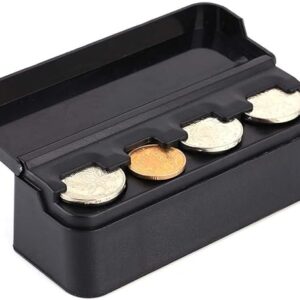 Samfox Auto Car Portable Coin Holder Change Storage Box Case Container Coins Organizer Storage Bag-B0851HJRHT