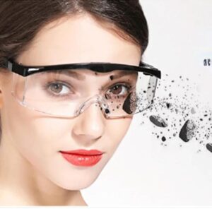 Outdoor Goggles Men Cycling Glasses Anti-fog Outdoor Work Factory Anti-impact Eye Protective Glasses Safety Goggles Spectacles (Random Black Or Blue)-B0DMTNSS94