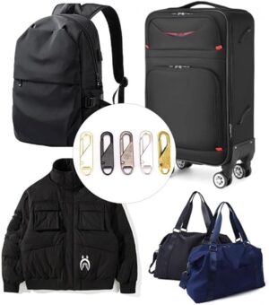 EAUSO Zipper Puller, Zipper Slider Replacement, Zipper Slider Puller, Instant Zipper Repair Kit, Replacement for Broken Buckle, Travel Bag, Suitcase, Zipper Head, DIY-‎ B0CHBQLNJX