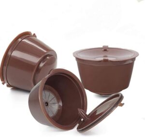 Reusable Refillable Capsules Pods for Nescafe Dolce Gusto Machines with Spoon, 3Pcs - B07R961CMX