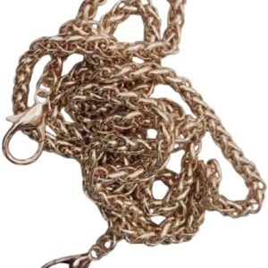 120cm Golden Purse Chain Strap, DIY Iron Flat Handbag Chain Strap with Metal Buckles, Shoulder Cross Body Replacement Straps for Women Bag Purse 139 Gram-B0DNJRSQWV