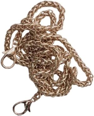 120cm Golden Purse Chain Strap, DIY Iron Flat Handbag Chain Strap with Metal Buckles, Shoulder Cross Body Replacement Straps for Women Bag Purse 139 Gram-B0DNJRSQWV
