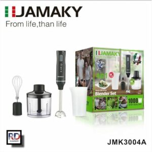 Jamaky JMK3004, 4 in 1 Blender 1000 W, Black Jmk3004A-4 Wings 700ML OOcup +350ML Food Chopper Cup -One Speed Voltage 220-240V~50/60HZ-B0DGNQC39C