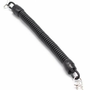 Plastic Black Retractable Spring Coil Spiral Stretch Chain Keychain Key Ring For Men Women Key Holder Keyring Gifts-B0C4JZ14XL