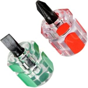 2 PC Sewing Machine Screwdriver Kit Mini Short Screwdriver Portable Radish Head Needle Plate Screwdriver Repair Sewing Tools Brand: Generic