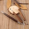 6pcs Clay Sculpting Set Wax Carving Tools Shapers Wood Handle - B091CQV68N