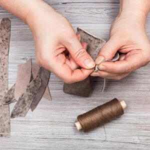 [Set 01] Leather Sewing Kit DIY Leather Sewing Awl Needle With Copper Handle Set Leather Canvas Tent Shoes Repairing Tool W/Nylon Thread-B0CK1F8D4M