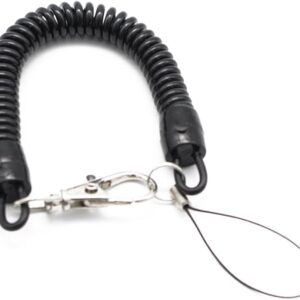 Plastic Black Retractable Spring Coil Spiral Stretch Chain Keychain Key Ring For Men Women Key Holder Keyring Gifts-B0C4JZ14XL