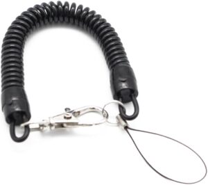 Plastic Black Retractable Spring Coil Spiral Stretch Chain Keychain Key Ring For Men Women Key Holder Keyring Gifts-B0C4JZ14XL