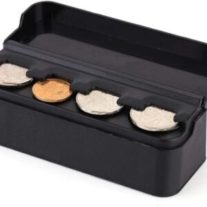 Samfox Auto Car Portable Coin Holder Change Storage Box Case Container Coins Organizer Storage Bag-B0851HJRHT