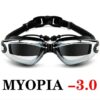 Adult Myopia Swimming Goggles Earplug Professional Pool Glasses Anti Fog Men Women Optical Waterproof Eyewear Wholesale-B0D9WD5JCZ