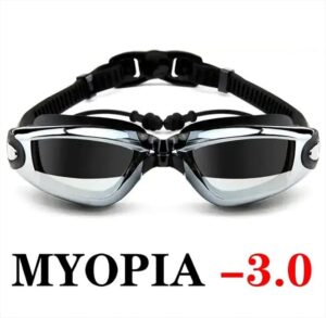 Adult Myopia Swimming Goggles Earplug Professional Pool Glasses Anti Fog Men Women Optical Waterproof Eyewear Wholesale-B0D9WD5JCZ