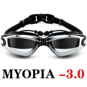 Adult Myopia Swimming Goggles Earplug Professional Pool Glasses Anti Fog Men Women Optical Waterproof Eyewear Wholesale-B0D9WD5JCZ