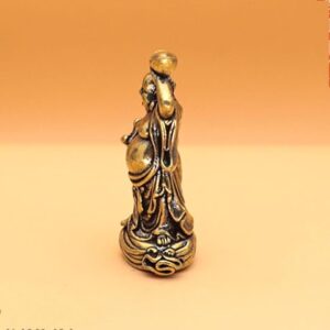 1pcs - Small 3.3 * 1.70 CM - Copper Maitreya Buddha Miniatures Figurines Pocket Brass Small Statue Ornaments Home Decor Craft for Living Room Desk Decoration-B0C942ZFT8