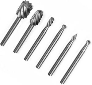 6Pcs HSS Routing Router Drill Bits Set Milling Cutter Rotary Burr Tool CNC Engraving Abrasive Tools Wood Metal Milling Cutter-B0CL542YWP
