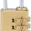 (1 Pcs -golden Color) 4 Digit Combination Code Number Padlock For Dormitory Door Gym Luggage Zipper Bag Backpack Suitcase Drawer Durable Locks (6 x2.3x1 Cm)-B0DBGPJCLF