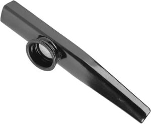 Metal Kazoo Harmonica Mouth Flute Kids Party Gift Musical Instrument Professional Performce Diaphragm Guitar Ukulele Lovers (Black) B0DJV473PD