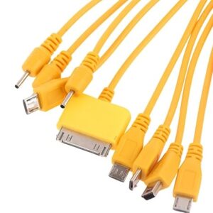 1Pcs - Usb Power 10 IN 1 Multiple Colour 10 In 1 Fast Charging Cable Type C Micro Charger Multiple Usb Charging Cord Mobile Phone Multi Usb Port Wire-B0D3WQR533