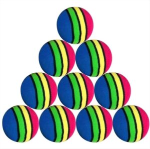 [4 pcs] Random Color - Hard Sponge Indoor Cat Toy Golf Balls Training Ball Dia.40mm-B0D4BS43D2