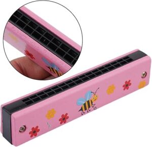 Wooden Harmonica Educational Gift Instrument Mouth Music Organ Replacement 1pcs Durable Hot Sale Newest 13Cm,24 Hole, 33Gram (Blue fish)-B0DNNP74Q9