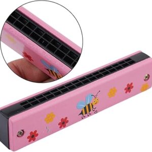 Wooden Harmonica Educational Gift Instrument Mouth Music Organ Replacement 1pcs Durable Hot Sale Newest 13Cm,24 Hole, 33Gram (Blue fish)-B0DNNP74Q9