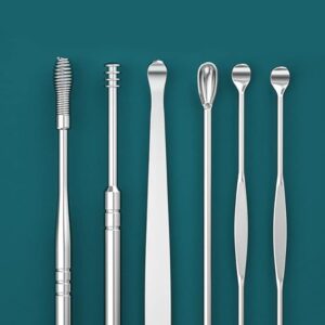 6pcs-set Stainless Steel Ear Picking Tool Set Ear Wax Remover Cleaner Ear Cleaning Spoon Ear Protector Ear Picker-B0BDWPWDTW