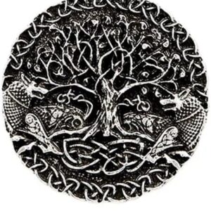 51MAeNy6ZjL._AC_SX466_ Creative Charms Tree Of Life And World Pendants For Necklace Wolf Amulet Viking Jewelry Making Findings Components (3.5Cm *3.5 cm)-B0DC5P5BXH