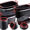 Nicoman Camping Fishing Folding Basket Collapsible Washing Bucket Car Bin Organiser 4 Litre, Pack of 2-B07WYSS6VR